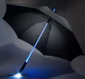 Automatic Straight Rain Umbrella with LED Light