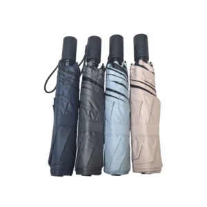 Automatic Three Folding Custom Umbrella With UV Protection and Strong Windproof Frame Anti-Rebound Safety Close