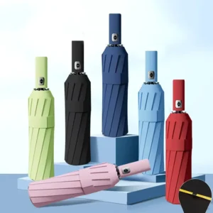 Automatic UV 3-Fold Large Waterproof Rain and Sun Umbrella for Adults Custom Logo Business Gift for Father’s Day