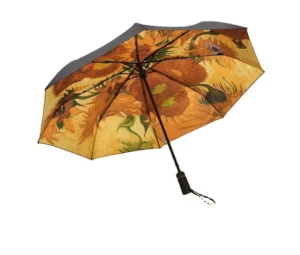 Automatic UV 3-Folding Umbrella for Ladies, Manufacturer, Custom Print Inside