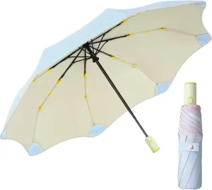 Automatic Umbrella Manufacturer Silver Coating UV Protection Rounded Corner Safety Design Telescopic Compact Umbrella