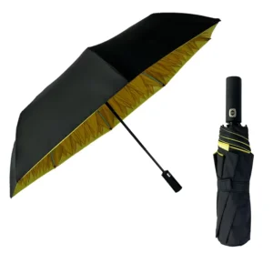 Automatic Umbrella with Logo Prints Windproof Double-Bone Double-Layer Three-Fold