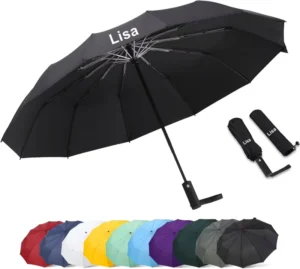 Automatic Windproof Custom Rain and UV Protection Umbrella with Logo