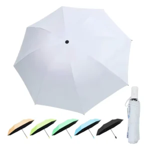Automatic Windproof Straight Pongee Umbrella 120cm Open Diameter Sun and Rain Protection