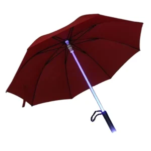 BSCI Authority LED Promotion Umbrella With Light Torch 7 Colors for Safely Night Walking LED Stick Umbrella