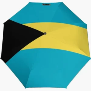 Bahamas National Flag Emblem Pattern Fully Automatic Folding Umbrella Rainproof Sunproof