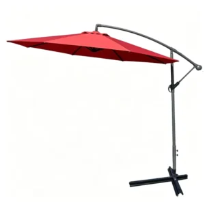 Banana Foldable 2.7m Windproof Waterproof Iron Cantilever Hanging Patio Umbrella for Hotels
