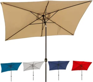 Banana Windproof Waterproof Garden Cantilever Hanging Umbrella with Crank Mechanism for Outdoor Patio