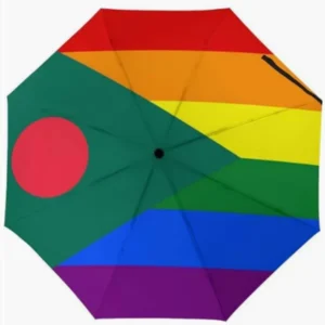 Bangladesh Flag Printed Sun Shelter Fully Automatic Umbrella
