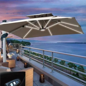 Beach Garden Patio Umbrella with LED Light
