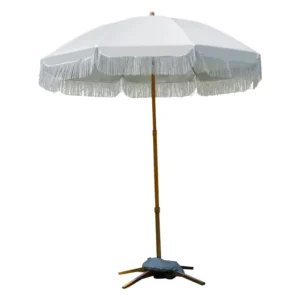 Beach Pool Terrace Sun Umbrella with Tassel for Patio