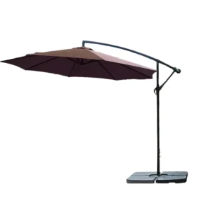 Beach Round Iron Frame Stainless Steel Pole Outdoor Furniture Parasol Umbrella