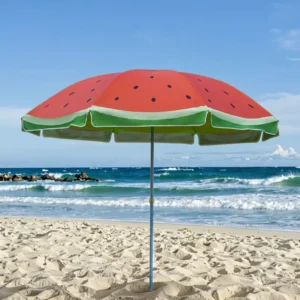 Beach Umbrella For 3-4 Persons Customizable Oxford Fabric Iron Rod 3000mm Waterproof