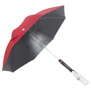 Beach Umbrella with Built In Fan and Sprinkler Mist Spray