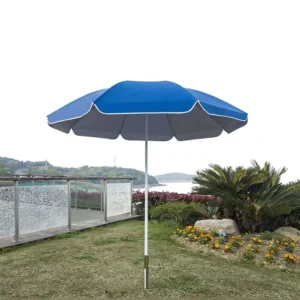 Beach Vacation Outdoor Sunshade Parasol Large Heavy-Rain Advertising Umbrella Iron Rod Polyester Fiber for Cross-Border Export