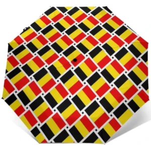 Belgium Flag Series Light Slim Portable Fully Automatic Folding Umbrella
