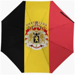 Belgium Flag Series Water-Repellent Fabric Fully Automatic Folding Umbrella