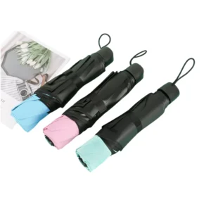 Best Folding Umbrellas Manufacturer Promotional Custom Logo Compact Wind and Rain 3-Fold Umbrella