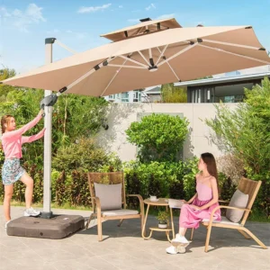 Best Sale Waterproof High Quality Outdoor Parasols Umbrella Garden Patio Umbrellas With Solar Led Light