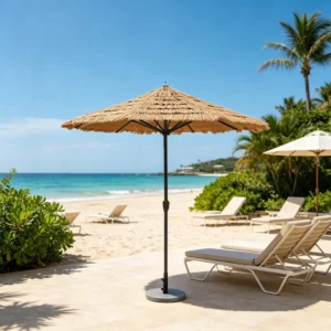 Best Seller Beach Umbrella Outdoor Beach Umbrellas for Sand Waterproof Custom Logo Near Seaside Cafe Yard Shade