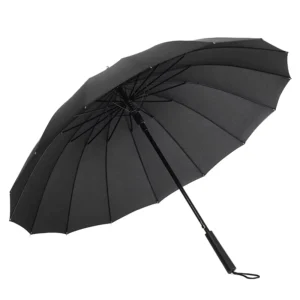 Big Size Custom Logo Print Straight PU Handle Golf Umbrella