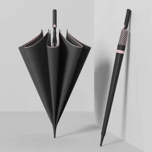Big Size Cute Straight Umbrella with Logo Windproof UV Protection for Students and Females Custom Umbrella