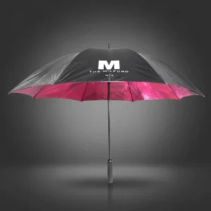 Big & Strong Windproof Waterproof 30 Inches Manual Open Full Fiberglass Double Layer Golf Umbrella Customized Full Printing