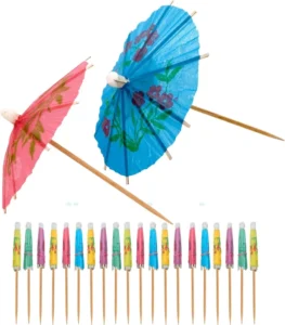 Biodegradable Wooden Decorative Umbrella Picks Fireworks Food Picks