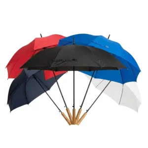 Black Auto-Open Straight Umbrella with Straight Handle
