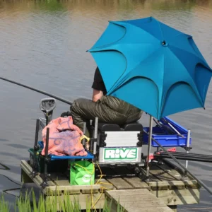 Black Rubber Sunproof Folding Fishing Umbrella 2.4m Outdoor Shade Double-Layer