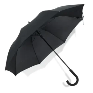Black Windproof Straight Umbrella