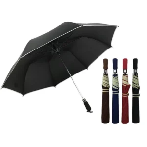 Branded Pongee Golf Umbrella with Full Body Cover Large Automatic Dual-Fold for Travel and Business