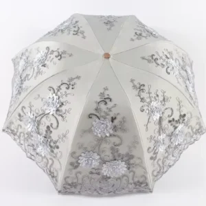 Bride Lace Embroidery Umbrella Wedding Supplies Anti-Ultraviolet Ray for Parties