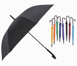 Bright Color Stick Umbrella with J Handle