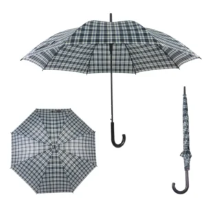 British Classic Plaid Folding Umbrella, 23 Inch Auto Opening UV Protection Windproof
