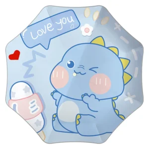 Buckle-Style Automatic Rounded-Edge Children’s Sun and Rain Umbrella Cartoon Design Foldable 8-Rib for Primary School Boys and Girls