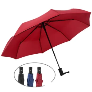 Bulk Classic Auto Open Close Steel Frame Three Folding Umbrella 97cm Diameter Custom Logo Business Gifts Promotional