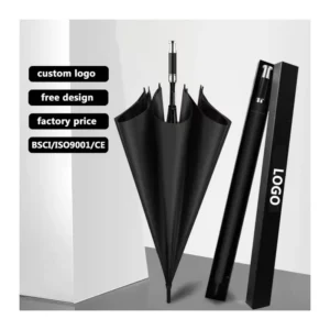 Business Golf Umbrella Alloy Handle Windproof 27 Inch Auto Open Semi-Automatic Control Custom