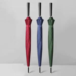 Business Golf Umbrella Straight-Bar Long-Handle Semi-Automatic Advertising Umbrella with Printed Logo