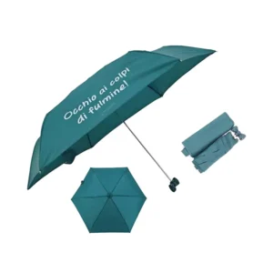Butterfly Handle 5 Fold Mini Umbrella Chrome Shaft Silver Metal Frame Ribs Windproof Pocket Fold Umbrella