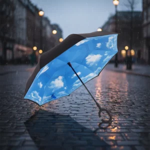 C-Shaped Handle Car Inverted Double-Layer Self-Standing Reverse Umbrella