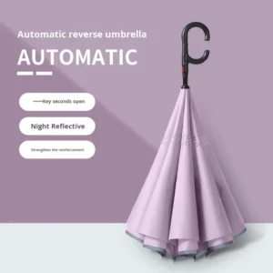 C-Shaped Long-Handle Reverse Automatic Double-Layer Large Breathable Reinforced Wind-Resistant Car Umbrella