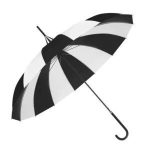 C001 New 22 Inches * 16k Hand Opened 4 Colors White Black Striped Pagoda Umbrella Straight Umbrella