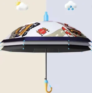 C112 Large Quantities Cute Handle Umbrella Cartoon Black Glue Children’s Umbrella Lightweight Kindergarten Umbrella