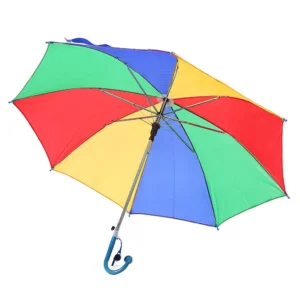 CHUVABAND 18 Inch 8K 45CM Semi Auto Open Kids Straight Umbrella Factory Classic Design in Rainbow Color
