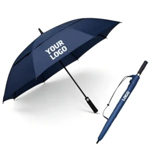 CJX522 Promotional Branded Wind Proof Custom Logo Coloured Gift Pongee Automatic Straight Large Golf Umbrellas for Outdoor
