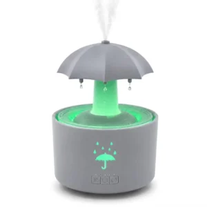 CL AP 021 HENGBO Modern Type C USB Recharge 5V 2A RGB LED Night Light Umbrella Rotating Rain Drop Aroma Diffuser Humidifier