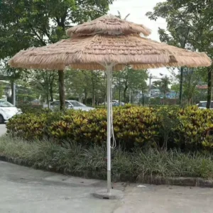 Cabana Rain Fly Hexagonal Automatic Beach Tent with Screw Anchor and Tilt