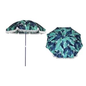 Camouflage Waterproof Beach Umbrella, Aluminum, PVC, Polyester and Oxford, with Fringe, Hand-Open