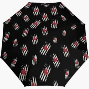Canada National Flag Emblem Pattern Folding Fully Automatic Rainproof Sunproof Umbrella
